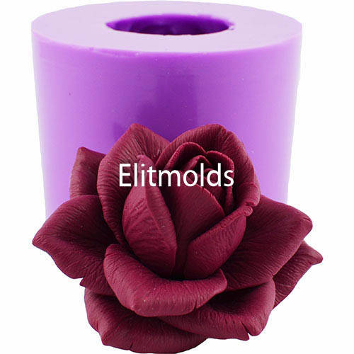 

Силиконовая форма Роза Ноблесс раскрытая 3D