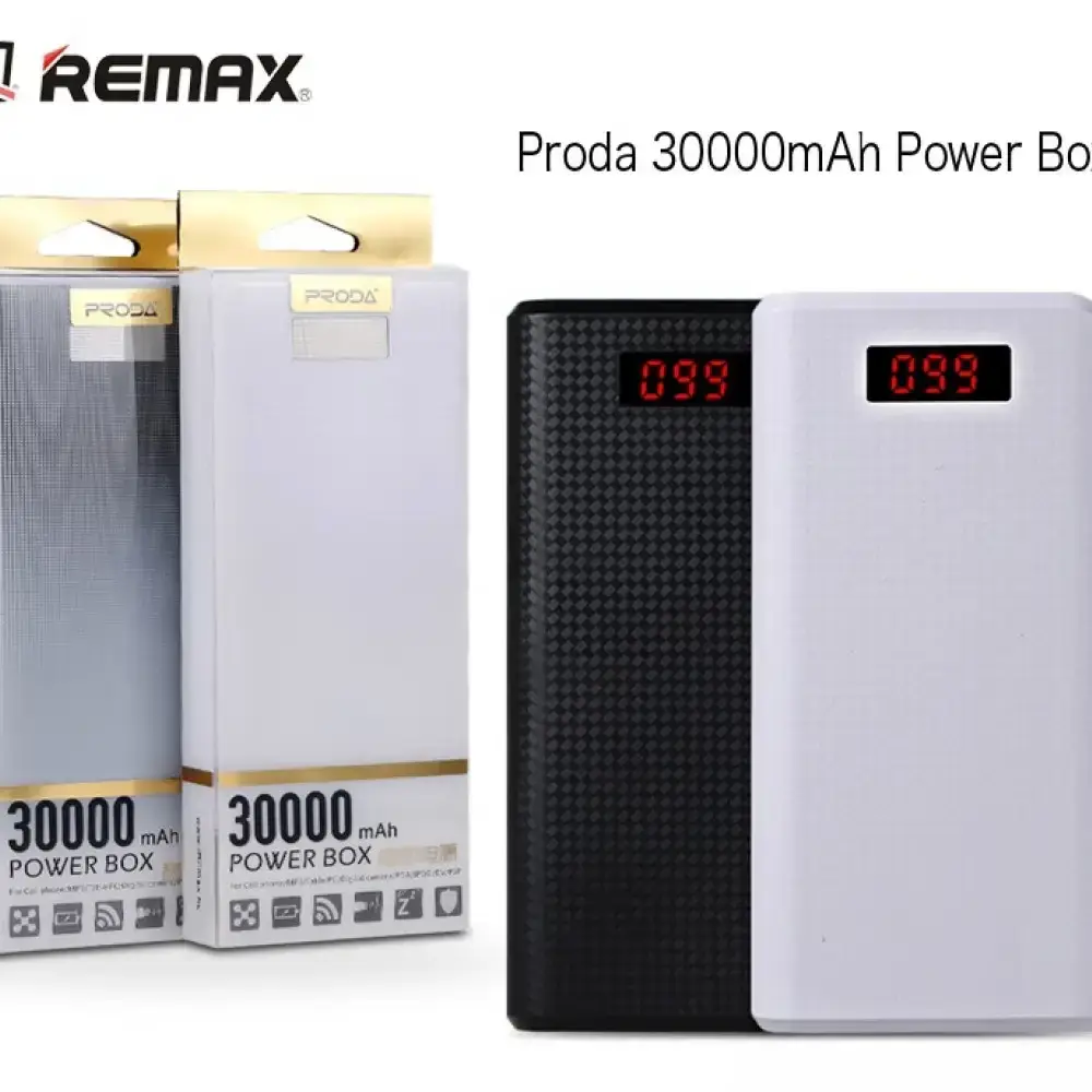 

Зарядка Powerbank 30000mAh Remax Proda Led