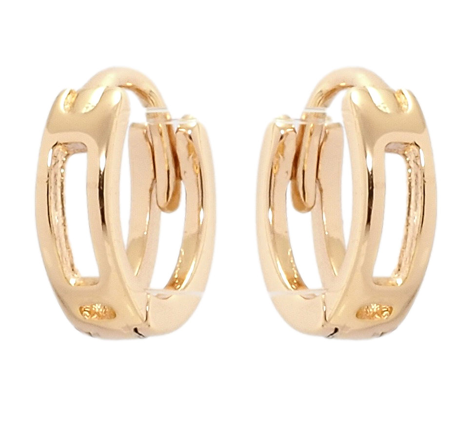 

Серьги Xuping Позолота 18K колечки "Классика с вырезом"
