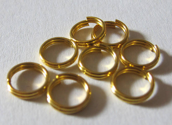 

Колечки соединительные двойные, 7 мм, 20 шт, цвет - золото