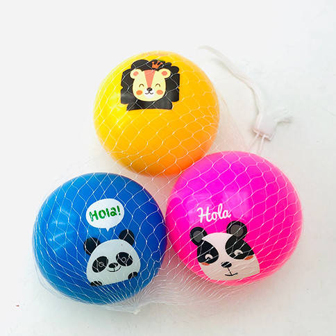 

Мяч резиновый CY21005 в сетке по 3 мяча, 10 см,6 цветов *