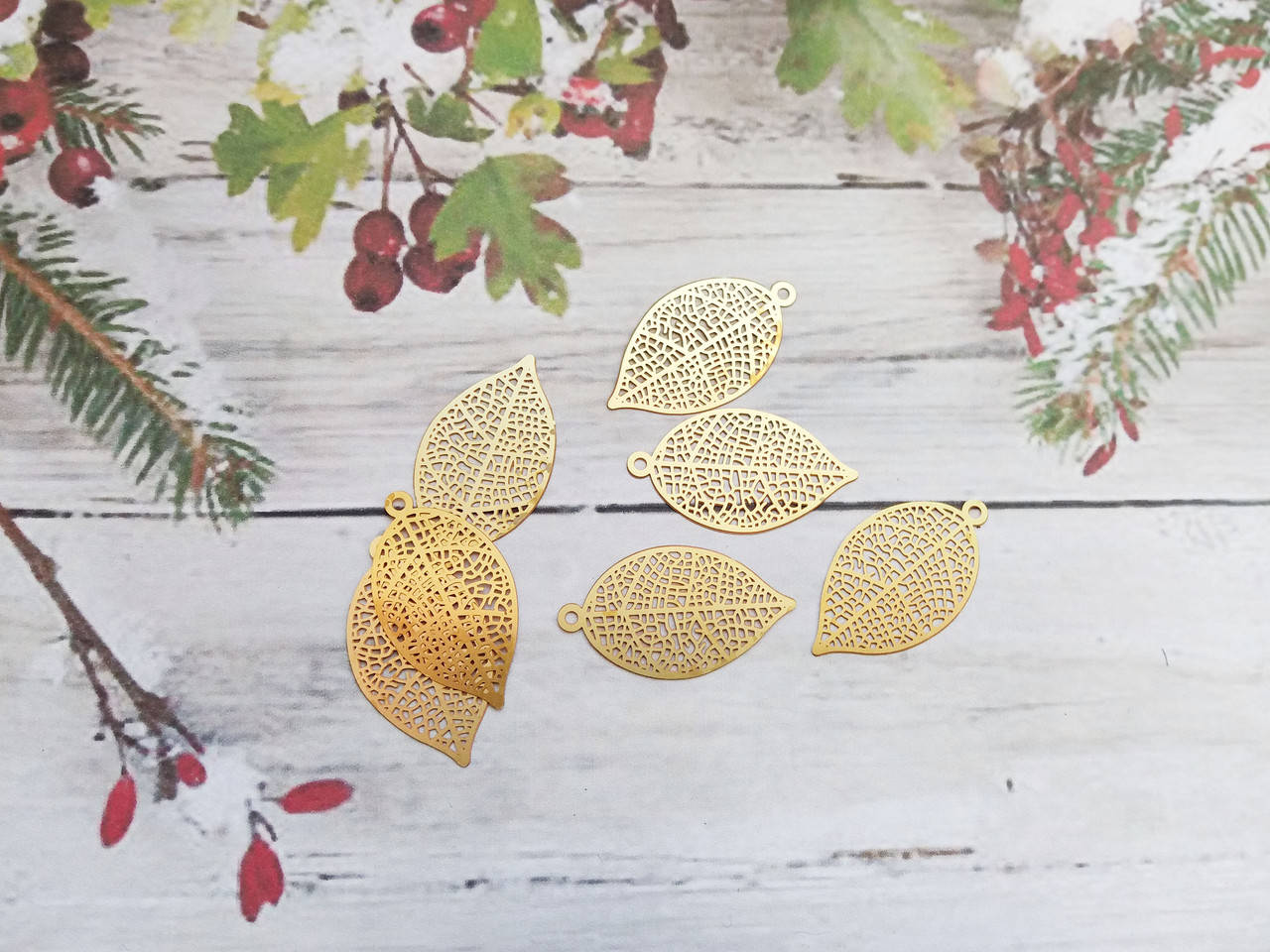 

Филигрань листок под золото 2.7 см