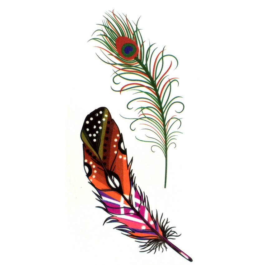 

Флеш тату Peacock feather переводная-временная татуировка, водостойкая