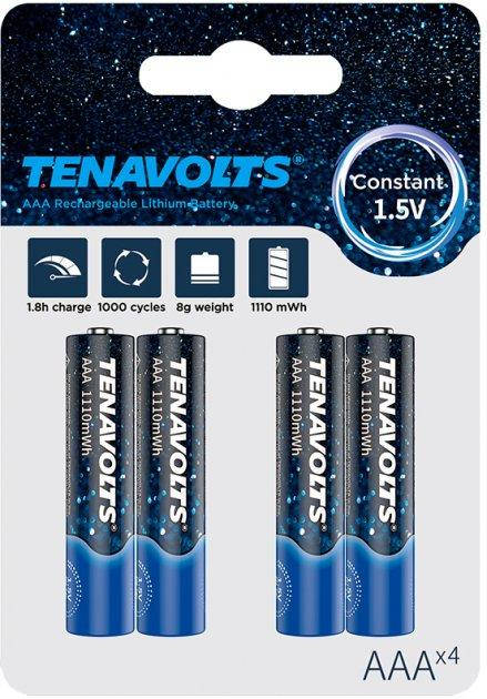 

Аккумуляторы Tenavolts AAA 1.5V 1110mWh (4шт)