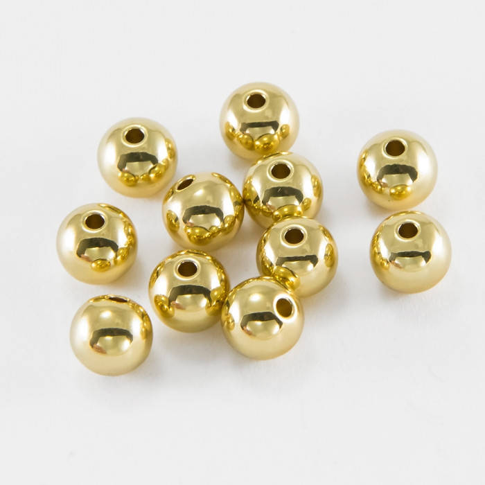 

Бусины, Эко Латунь, Круглые, Цвет: Золото, Размер: 8мм, Отверстие 2мм, (УТ100019015)