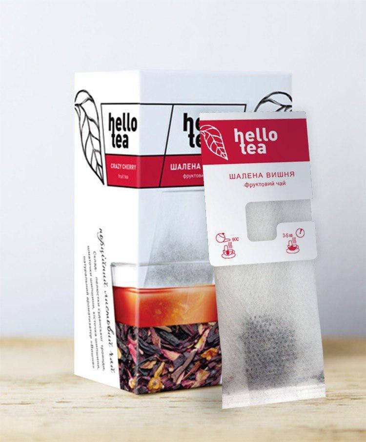 

Чай пакетированный Hello tea Crazy cherry 20шт Вишня
