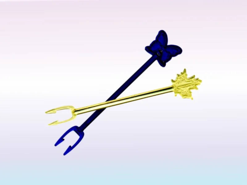 

Шпажки для канапе пластиковые "Бабочка-кленовый лист"/ 40шт