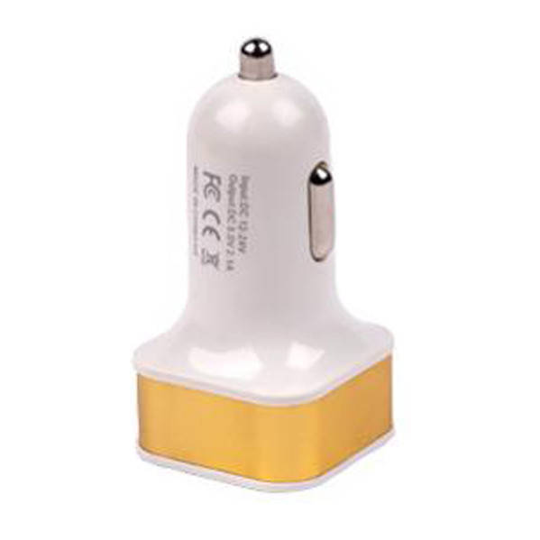 

Автомобильный адаптер для зарядки 97095, 2-USB 2.1А/1.0 А (Золотой)