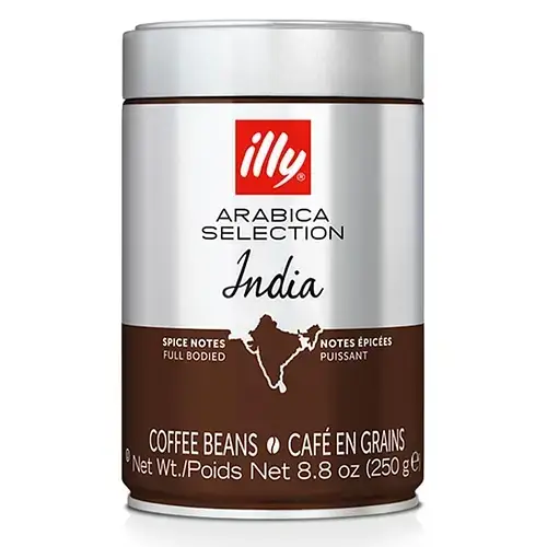 

Кофе в зернах illy India 250 гр ж/б Италия Илли Индия крепкий темной обжарки