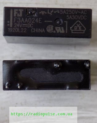 

Реле F3AA024E (5A/250V)(для котлов)