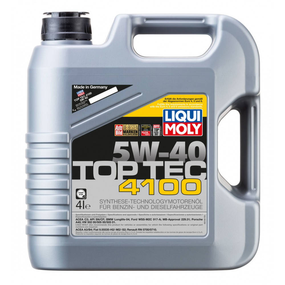 

Моторное масло Liqui Moly TOP TEC 4100 5W-40 4L