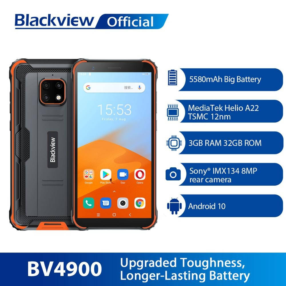 

Противоударный Cмартфон Blackview BV4900 5560 mAh 3/32Gb IP69 NFC, Черный