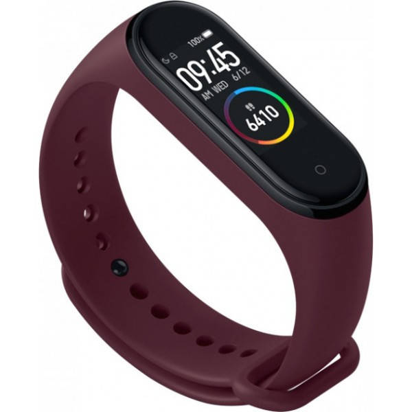 

Ремешок силиконовый для Xiaomi Mi Band 3 | 4 Бургунди BeWatch (1040690)