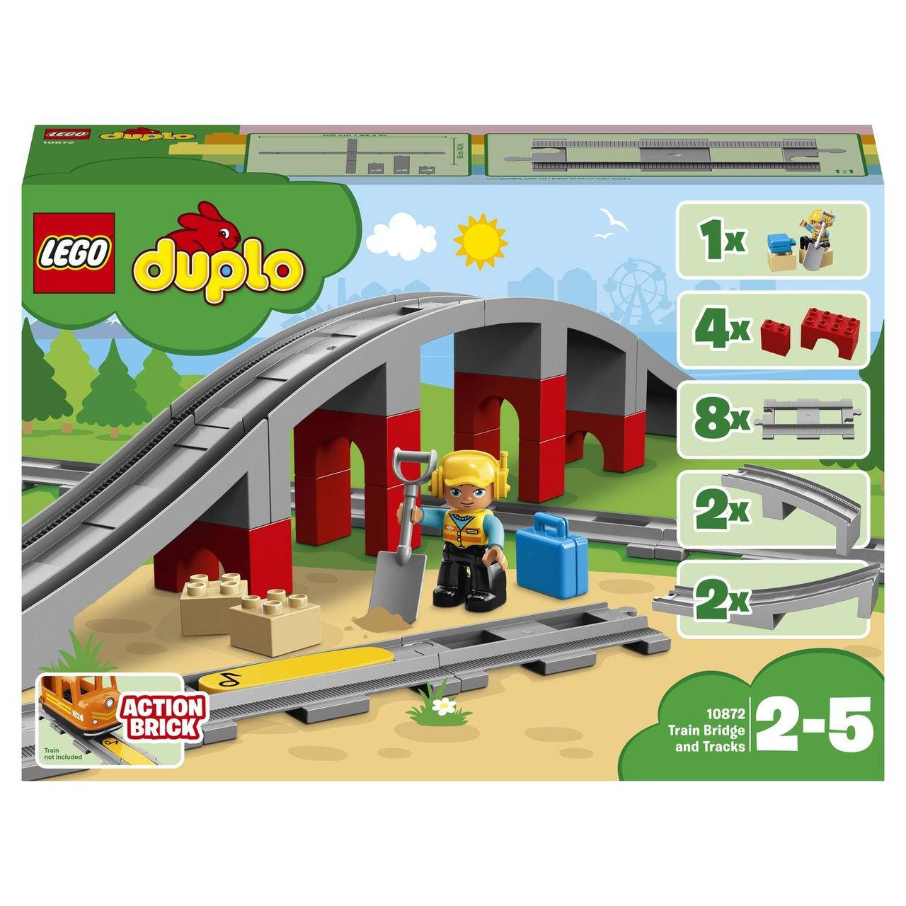 

Конструктор LEGO DUPLO Town 10872 Железнодорожный мост на 26 деталей