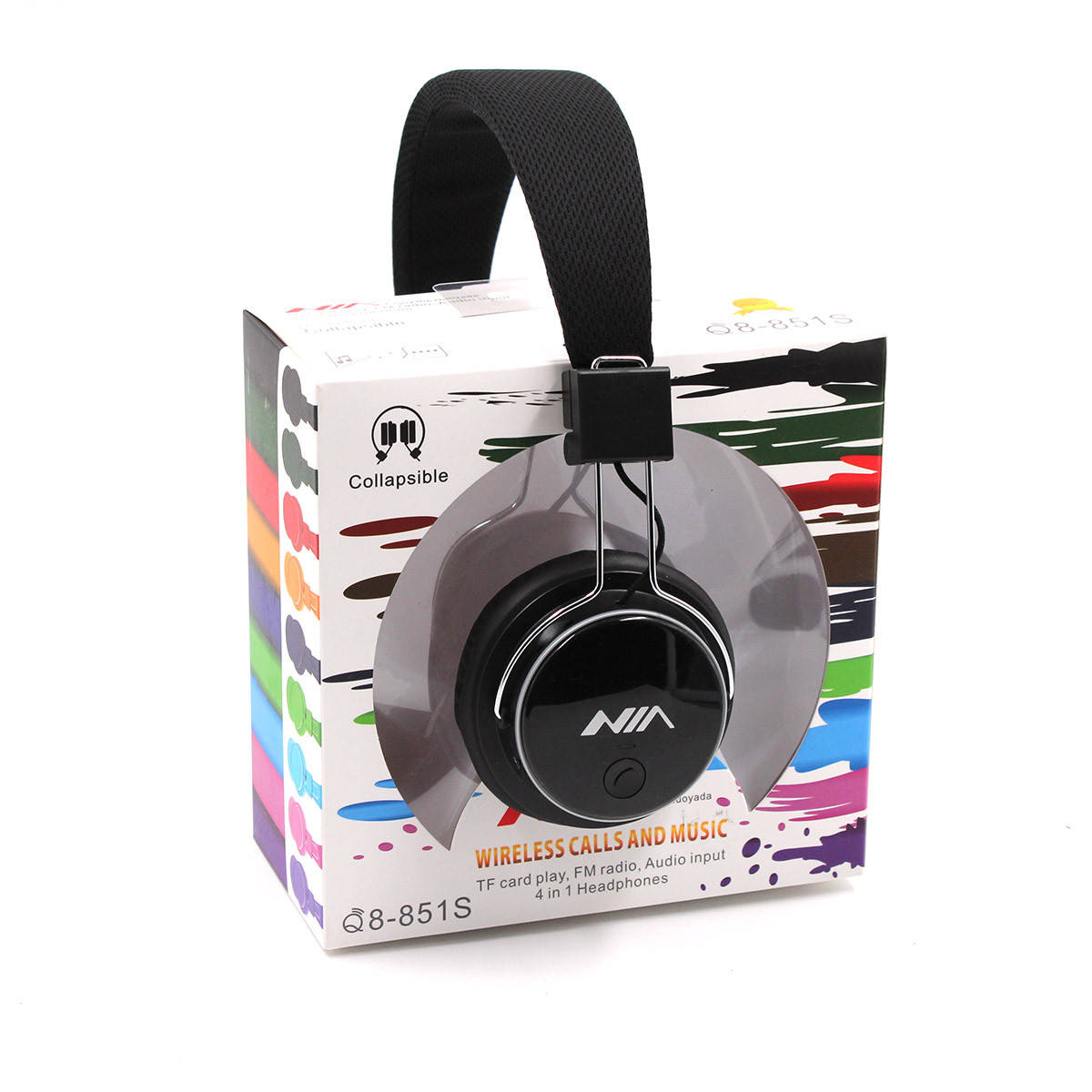 

Наушники беспроводные с микрофоном NIA Q8-851S BT, Черный