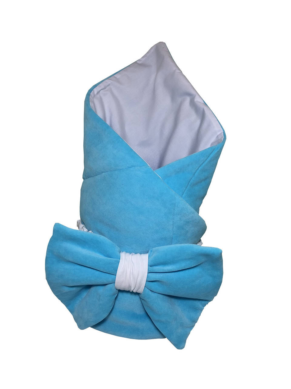 

Демисезонный конверт-одеяло Baby Comfort хлопок с велюром голубой с зайкой 90*70 см LL