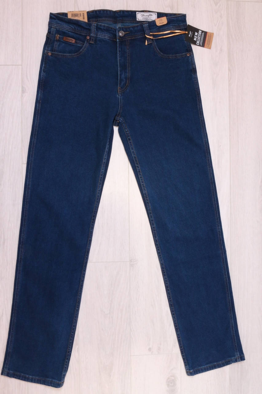 

Джинсы мужские классические ровные демисезонные синие Wrangler код-(102)