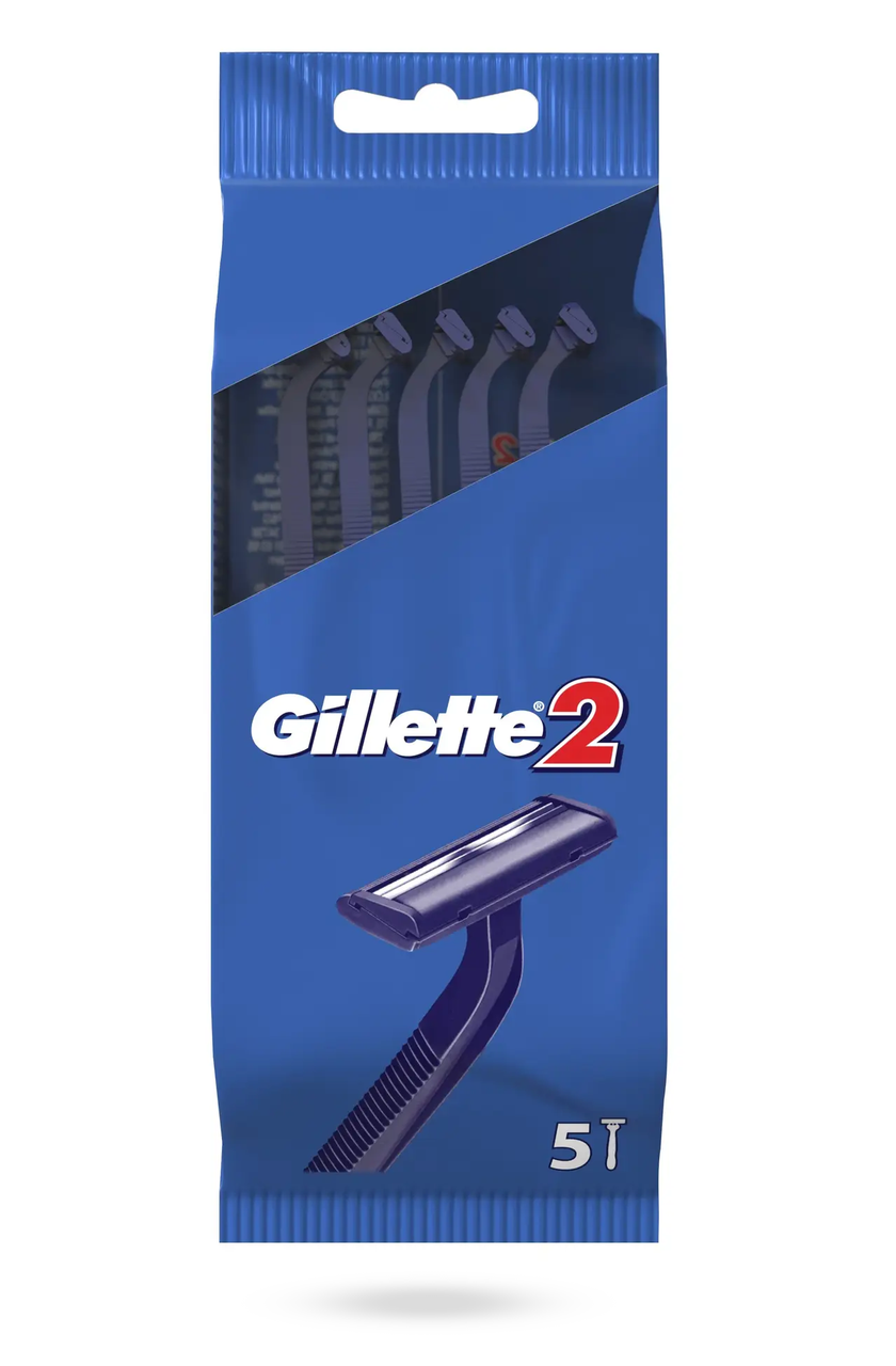 

Одноразовые станки для бритья (Бритвы) Gillette 2 5 шт