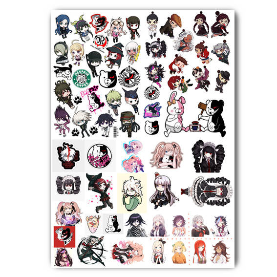 

Стикеры, наклейки аниме Школа отчаяния Danganronpa А3 лист (stik_062)