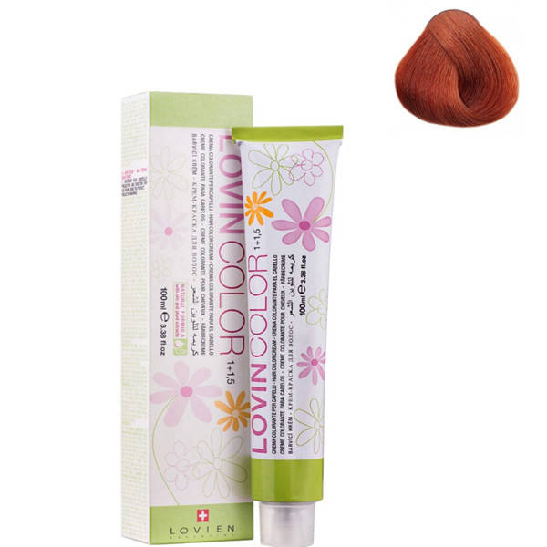 

Стойкая крем-краска для волос Lovien Essential Lovin Color №7.43 Русый с медно-золотистым оттенком 100 мл