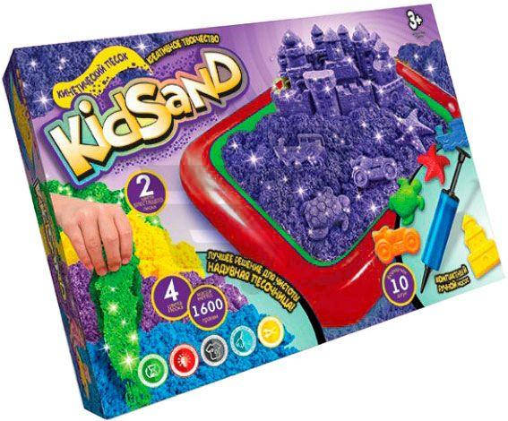 

Настольная игра 2в1 "Надувная песочница" кинетического песок KidSand + 10 формочек и песочница, Danko Toys,