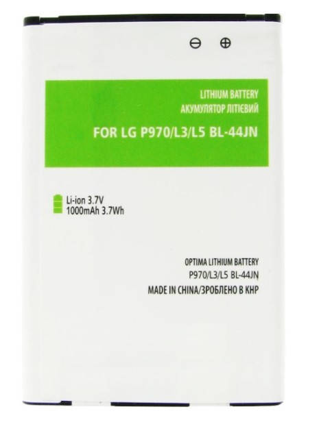 

Аккумулятор Optima BL-44JN LG P970\L3\L5\L60 1000mAh