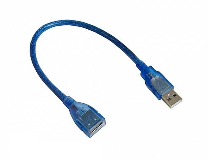 

Дата кабель USB 2.0 AM/AF 0.3m (папа-мама) BLUE, Черный