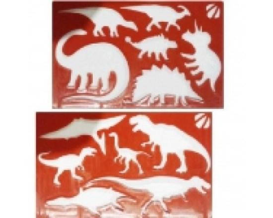 

Трафарет "Люкс-Колор" Динозавры 2 шт., Разные цвета