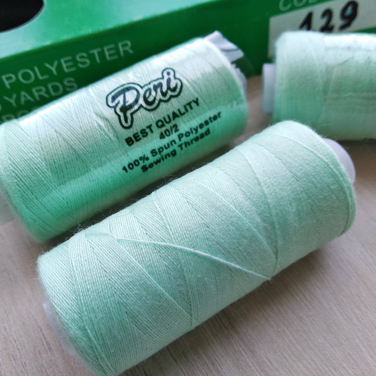 

Нитки Peri №40 котушка 400 ярд, м'ятна (129), Бирюзовый