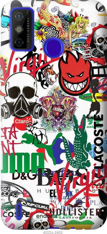 

Чехол на Tecno Spark 6 Go KE5 Many different logos "4022u-2452-18101"