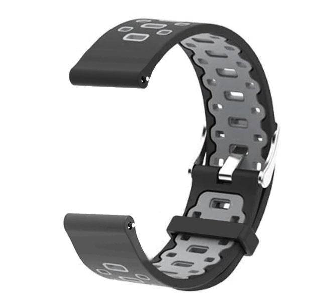 

Спортивный ремешок Primo Perfor Classic для Garmin Vivoactive 3/ Vivomove HR / Forerunner 245/645 - Black&Grey