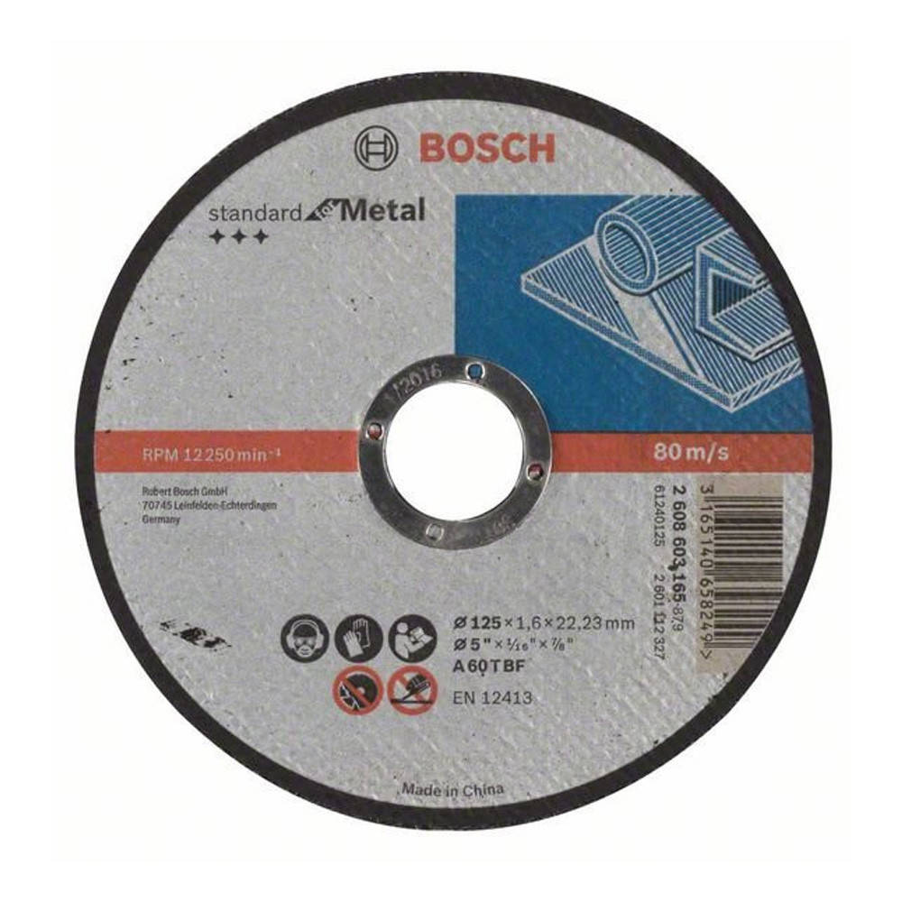 

Круг отрезной по металлу Bosch Standard 2608603165 125*1,6*22,23 мм