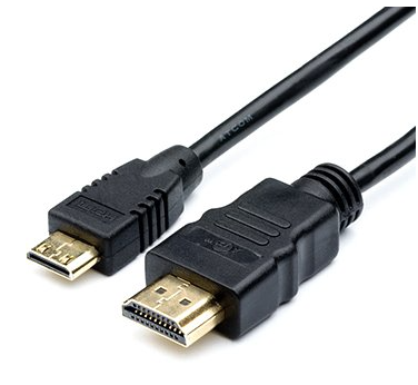 

Кабель HDMI - miniHDMI версия 1.4, длина 1.5м, gold, Черный