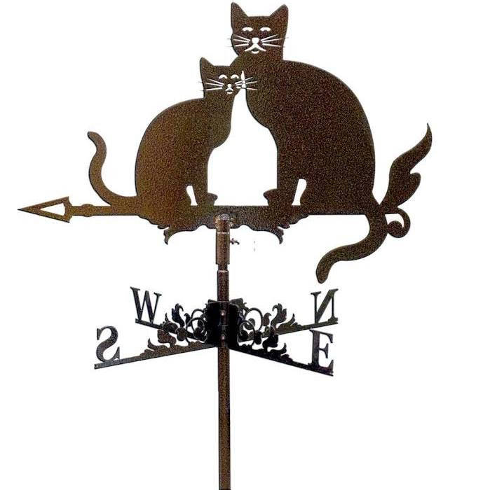 

Флюгер на крышу дома "Кошки" с металла 3 мм (лазерная резка) 110х70 см