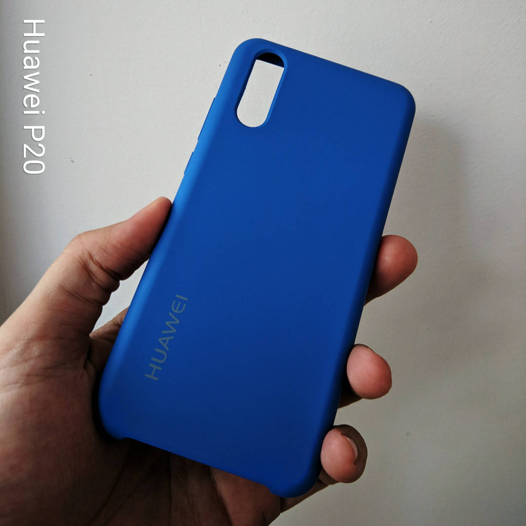 

Чехол-накладка СИЛИКОН КЕЙС синий для Huawei P20 #
