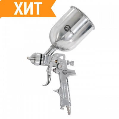 

Краскопульт пневматический HVLP, форсунка 1.4мм, INTERTOOL PT-0109
