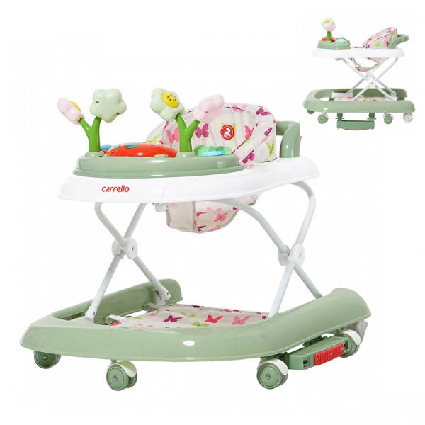 

Детские ходунки Carrello 3 в 1 Fiore Green Первые шаги 9606, Зелёный