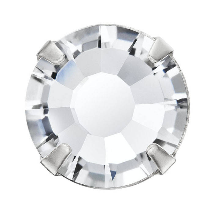 

Стразы в цапах Preciosa (Чехия)  Crystal/серебро, Белый