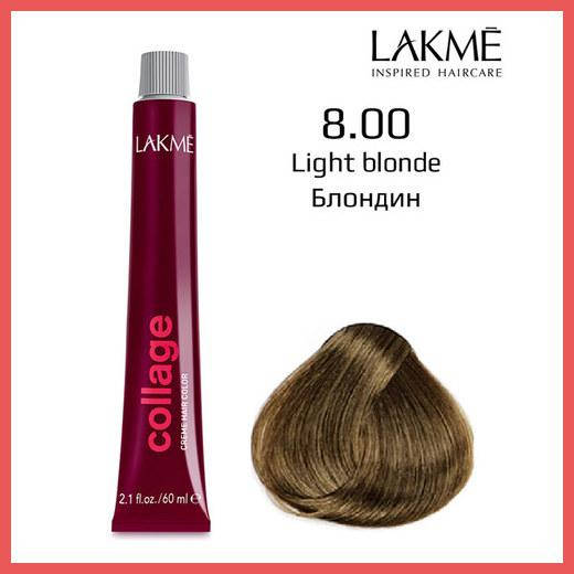 

8/00 светло-белокурый крем-краска для волос 60 мл Collage Lakme