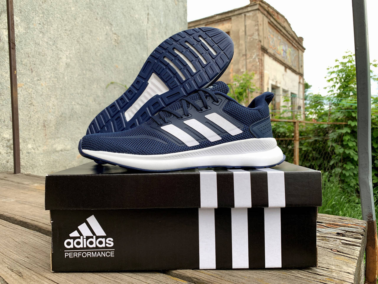 

Мужские кроссовки Adidas Runfalcon Blue синие, Синий