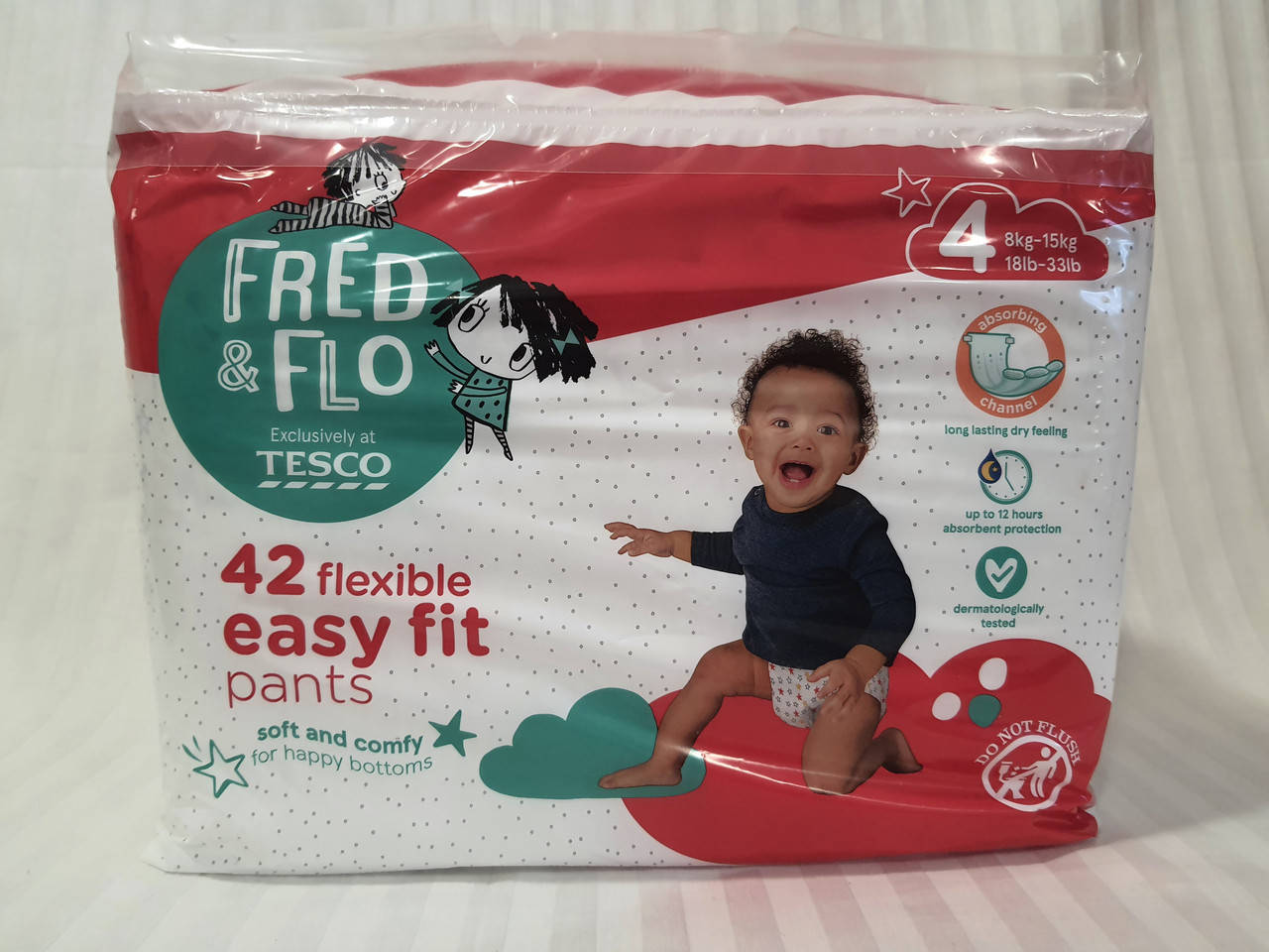 

Подгузники-трусики Fred&Flo (Tesco) pants 4 (8-15кг) в упаковке 42 шт., Белый