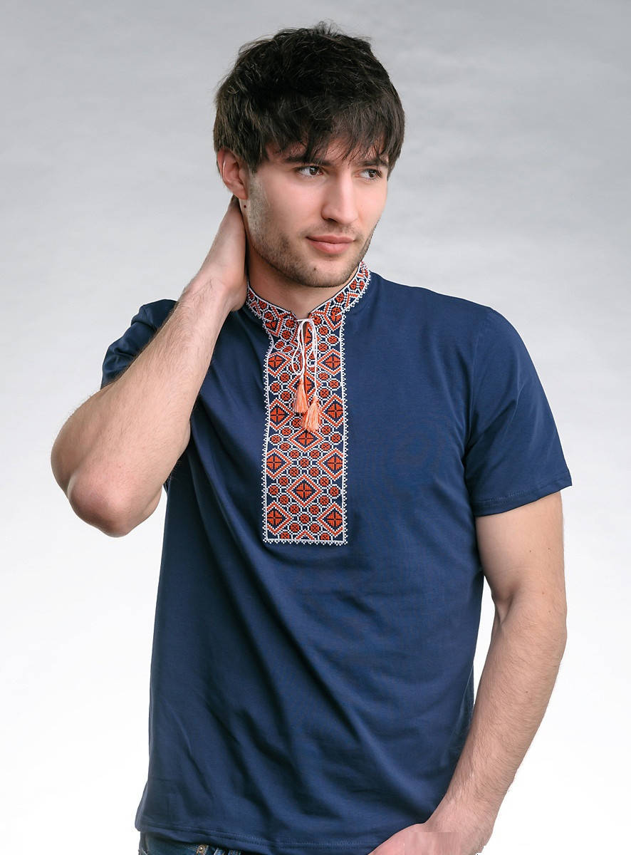 

Р-р 44-58, Вышиванка футболка мужская, Вишиванка чоловіча, трикотажна 56