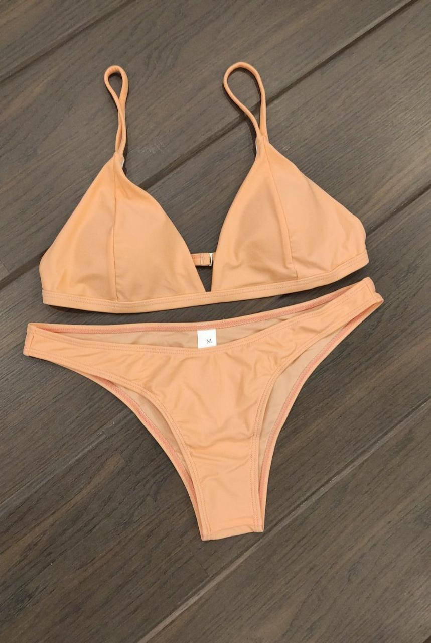 

Купальник женский персиковый раздельный код П107