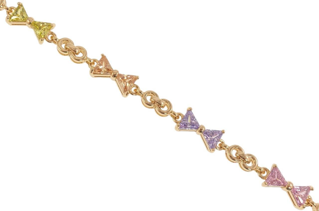 

Браслет Xuping Позолота 18K "Бантики с Разноцветными Кристаллами" доп.замок для уменьшения размера 17,5-19,5