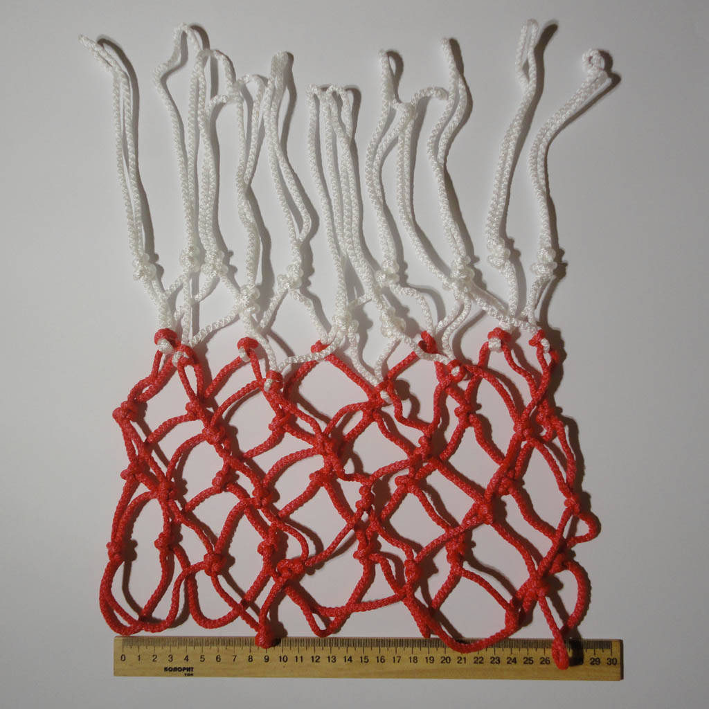 

Баскетбольная сетка «China. Model 2» (укороченная) красно-белая