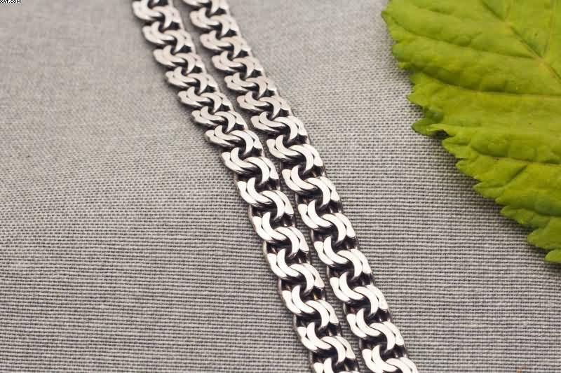 

Серебряная цепочка бисмарк плоский, 55см, 11,1гр