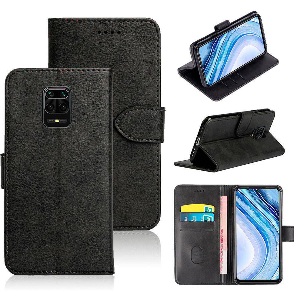 

Чехол-книжка EcoCase Skin Series для Redmi Note 9S/9 Pro/9 Pro Max Black, Черный