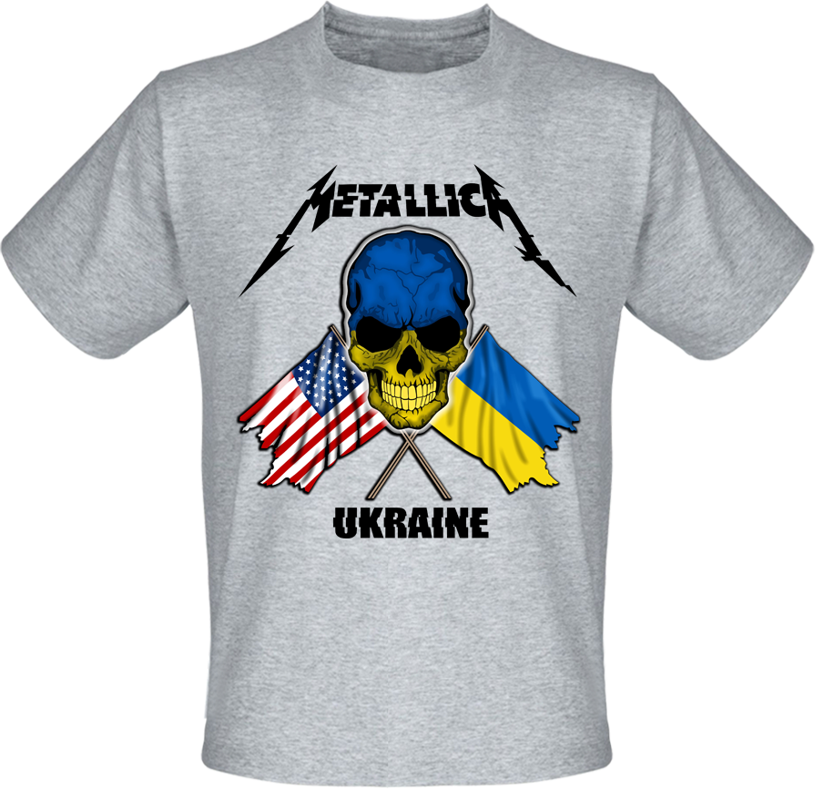 

Футболка с принтом "Metallica (Металлика) череп Ukraine" Push IT