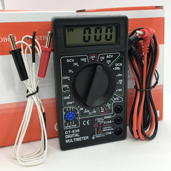 

Мультиметр цифровой DT 838 с дисплеем