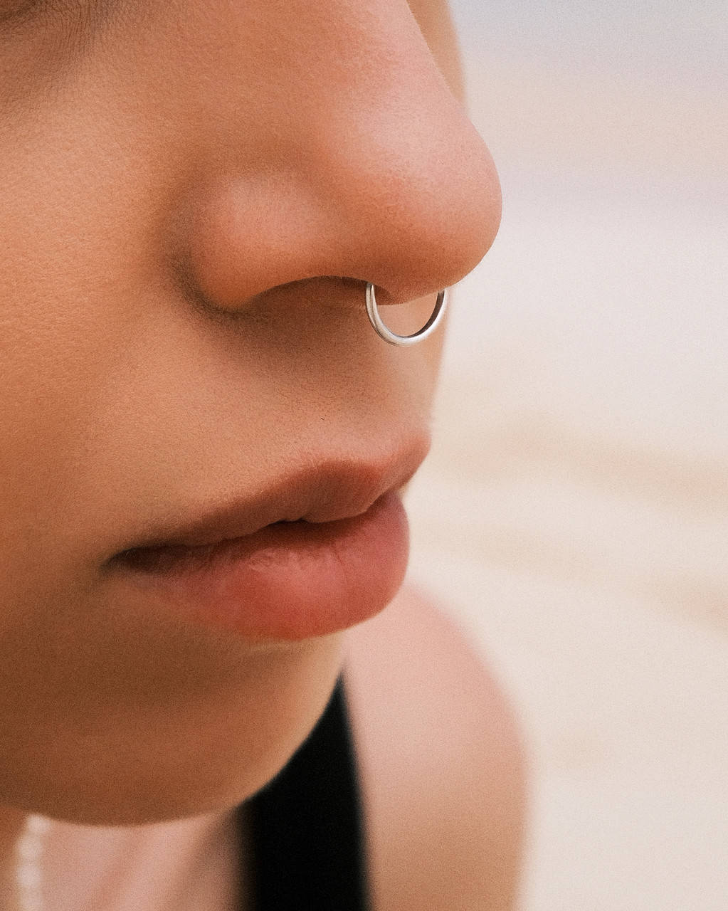 

S925 серебряные серьги каф - в ніс